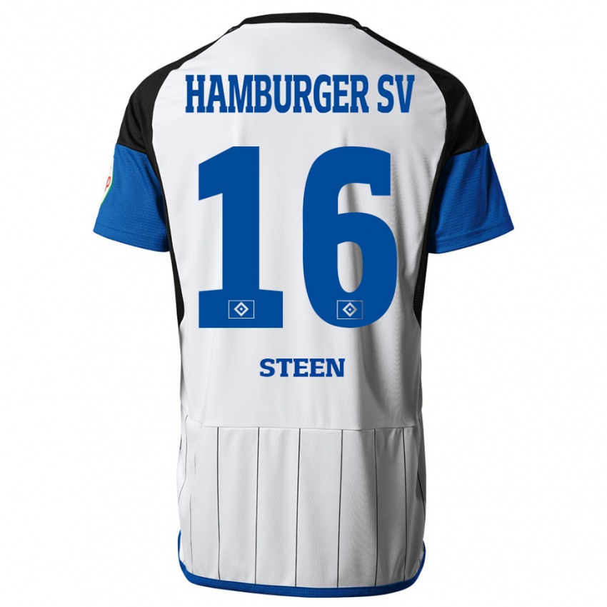 Damen Maya Steen #16 Weiß Heimtrikot Trikot 2023/24 T-Shirt Belgien