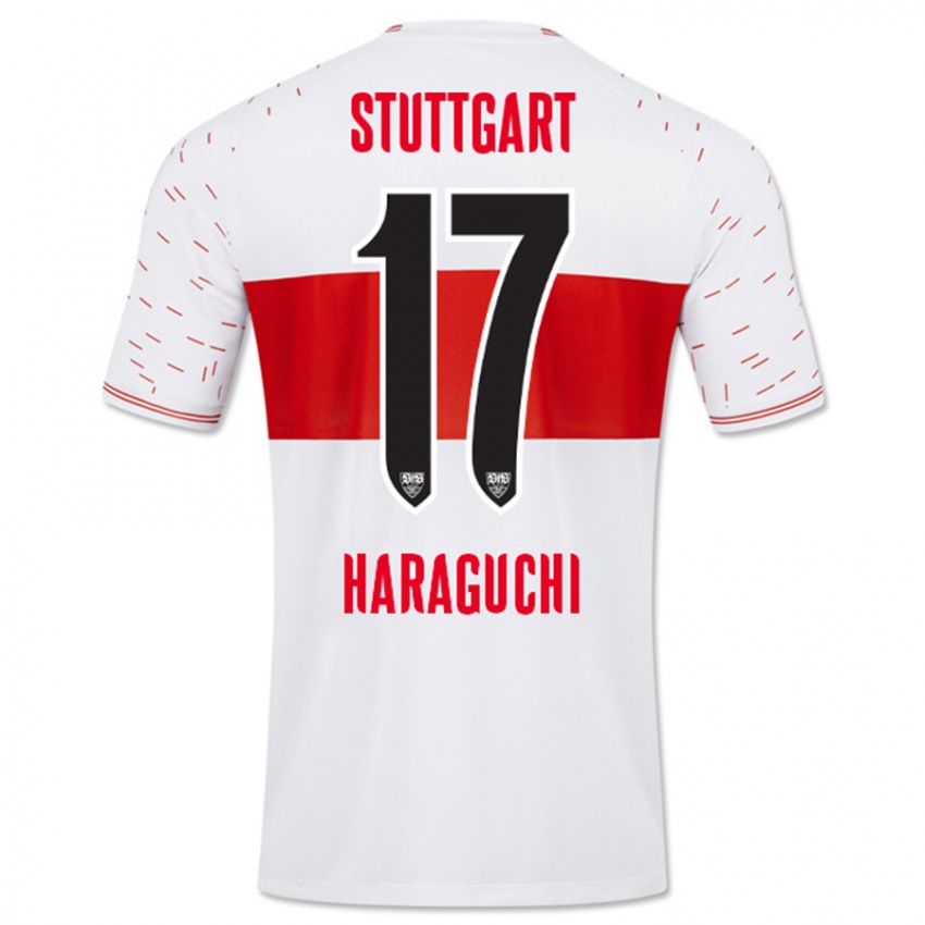 Dames Genki Haraguchi #17 Wit Thuisshirt Thuistenue 2023/24 T-Shirt België