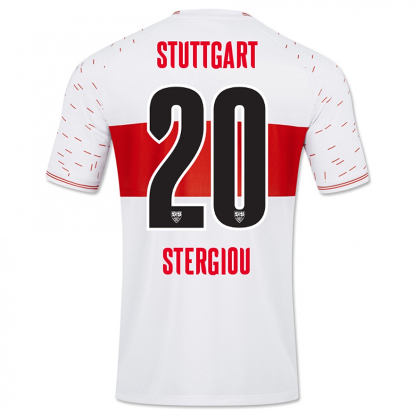 Dames Leonidas Stergiou #20 Wit Thuisshirt Thuistenue 2023/24 T-Shirt België