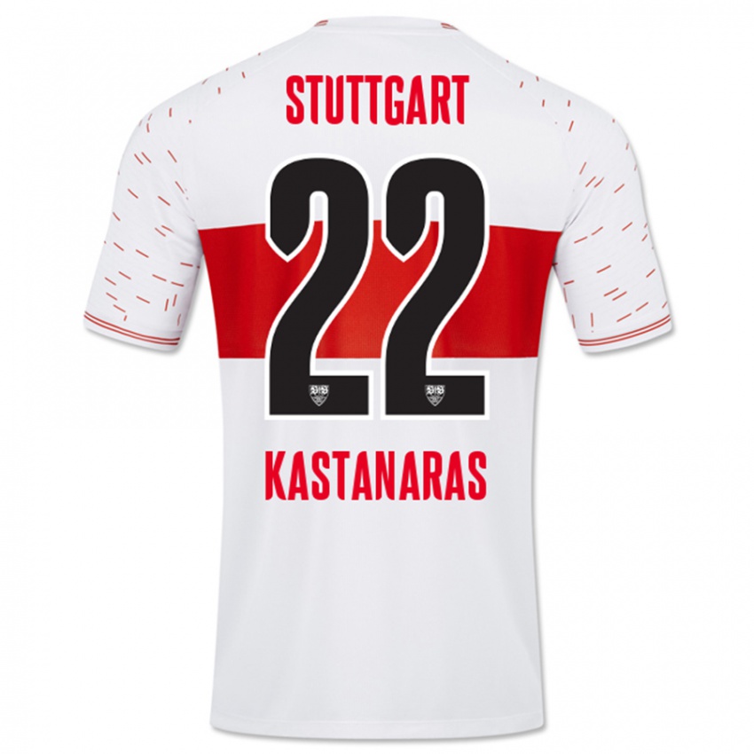 Dames Thomas Kastanaras #22 Wit Thuisshirt Thuistenue 2023/24 T-Shirt België