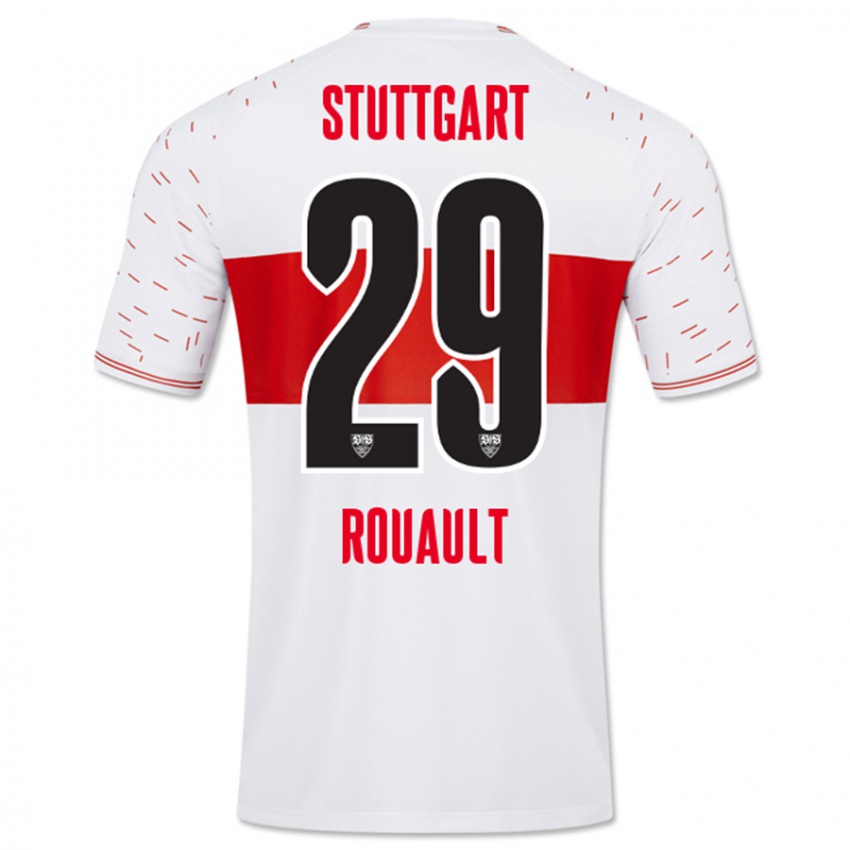 Dames Anthony Rouault #29 Wit Thuisshirt Thuistenue 2023/24 T-Shirt België