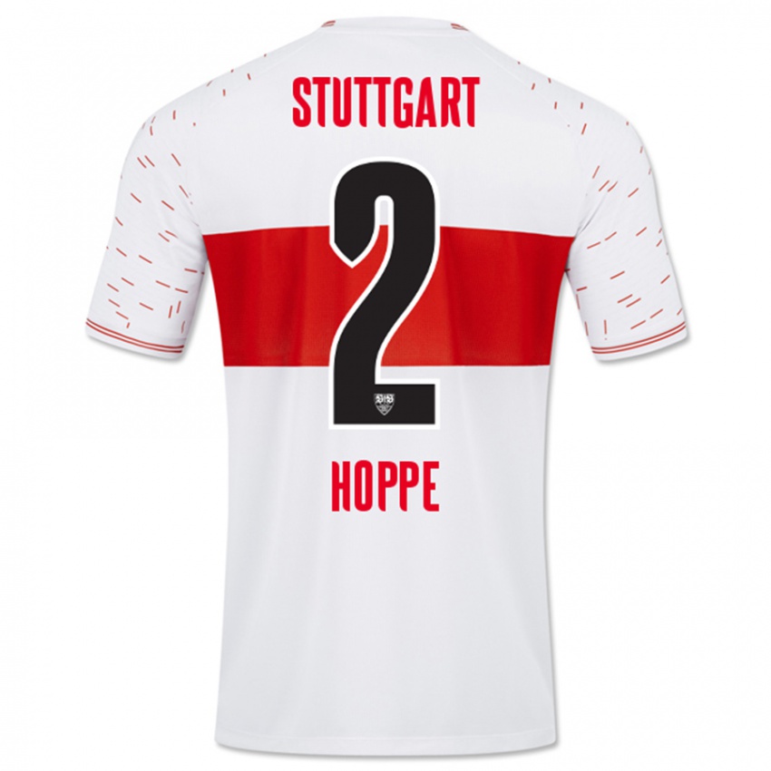 Dames Mattis Hoppe #2 Wit Thuisshirt Thuistenue 2023/24 T-Shirt België