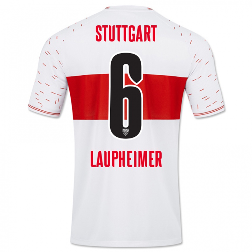 Dames Lukas Laupheimer #6 Wit Thuisshirt Thuistenue 2023/24 T-Shirt België