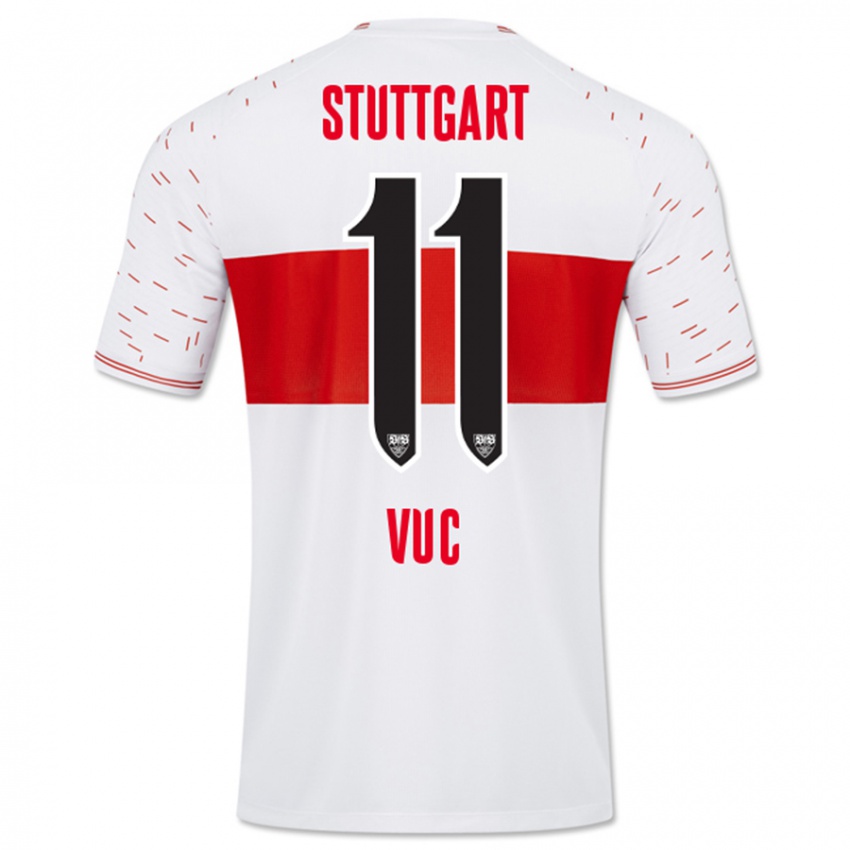 Dames Patrick Vuc #11 Wit Thuisshirt Thuistenue 2023/24 T-Shirt België