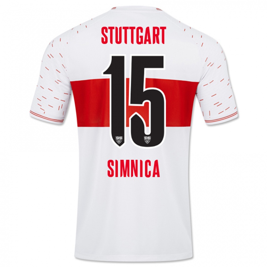 Dames Luan Simnica #15 Wit Thuisshirt Thuistenue 2023/24 T-Shirt België