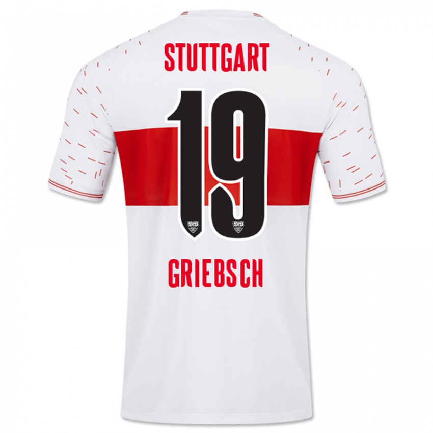 Dames Lukas Griebsch #19 Wit Thuisshirt Thuistenue 2023/24 T-Shirt België