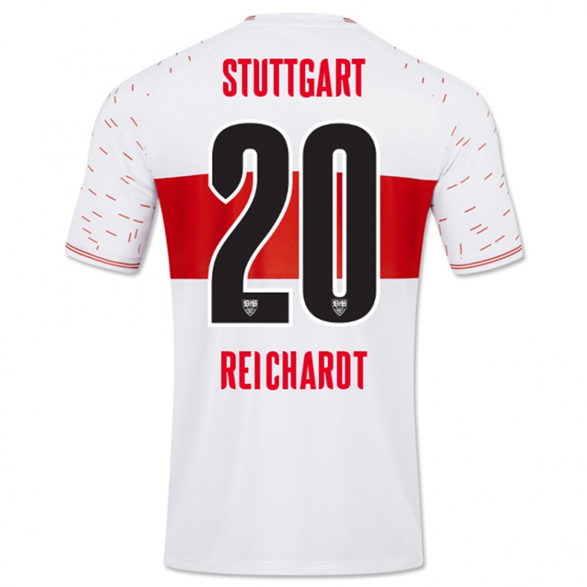 Dames Leon Reichardt #20 Wit Thuisshirt Thuistenue 2023/24 T-Shirt België