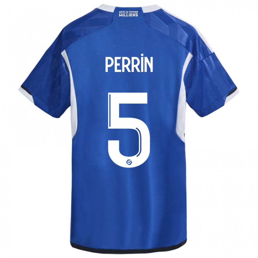 Dames Lucas Perrin #5 Blauw Thuisshirt Thuistenue 2023/24 T-Shirt België