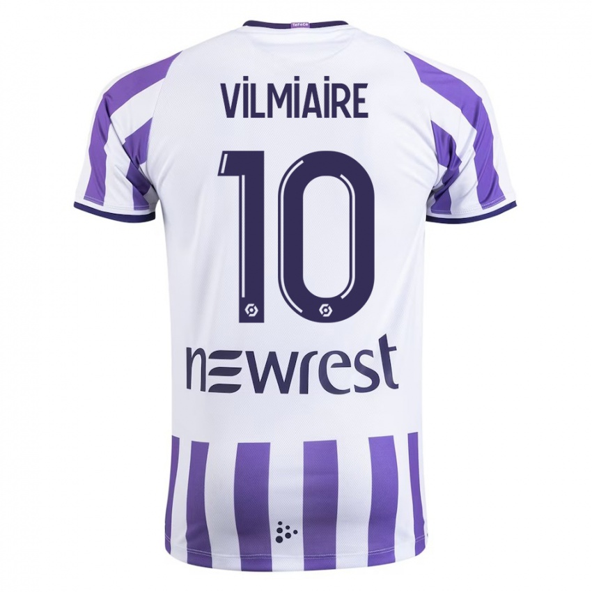 Dames Kelly Vilmiaire #10 Wit Thuisshirt Thuistenue 2023/24 T-Shirt België