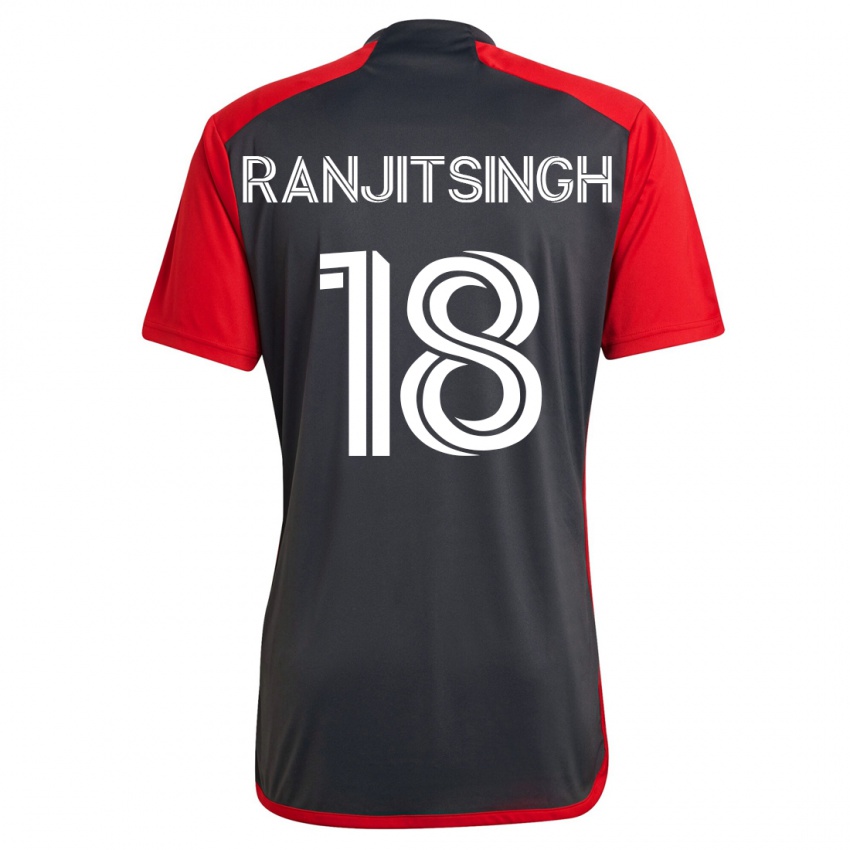 Dames Greg Ranjitsingh #18 Grijs Thuisshirt Thuistenue 2023/24 T-Shirt België