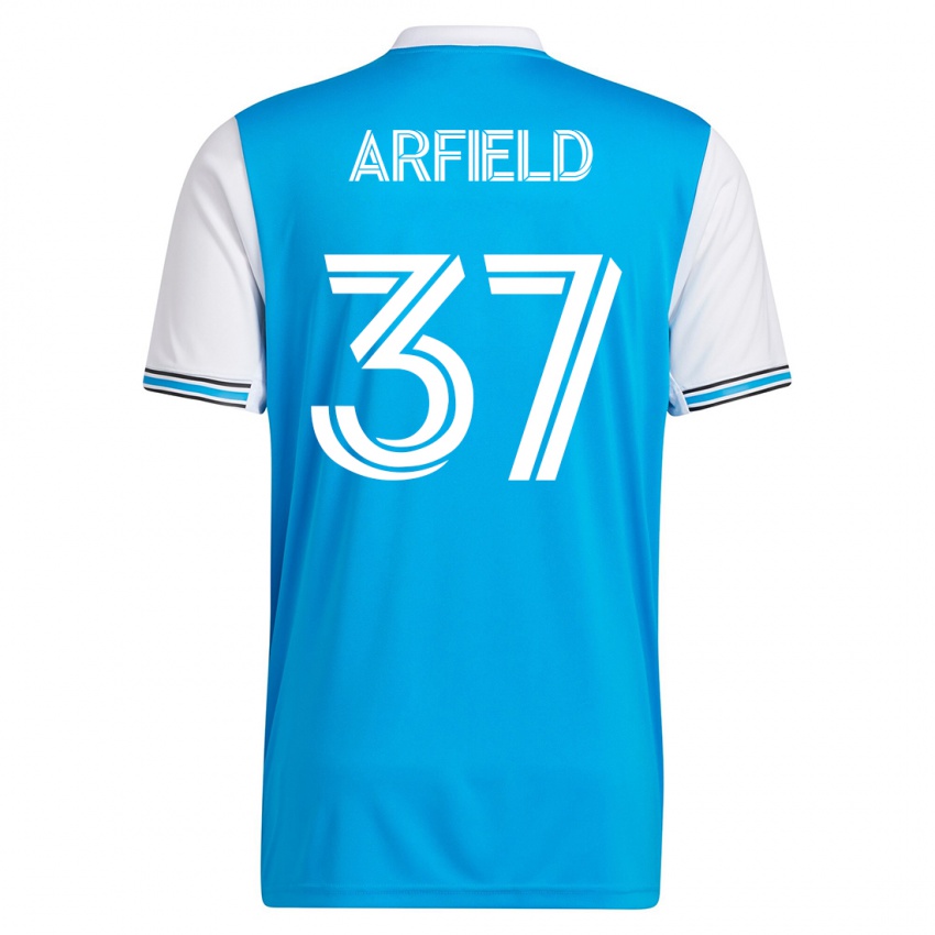 Dames Scott Arfield #37 Blauw Thuisshirt Thuistenue 2023/24 T-Shirt België