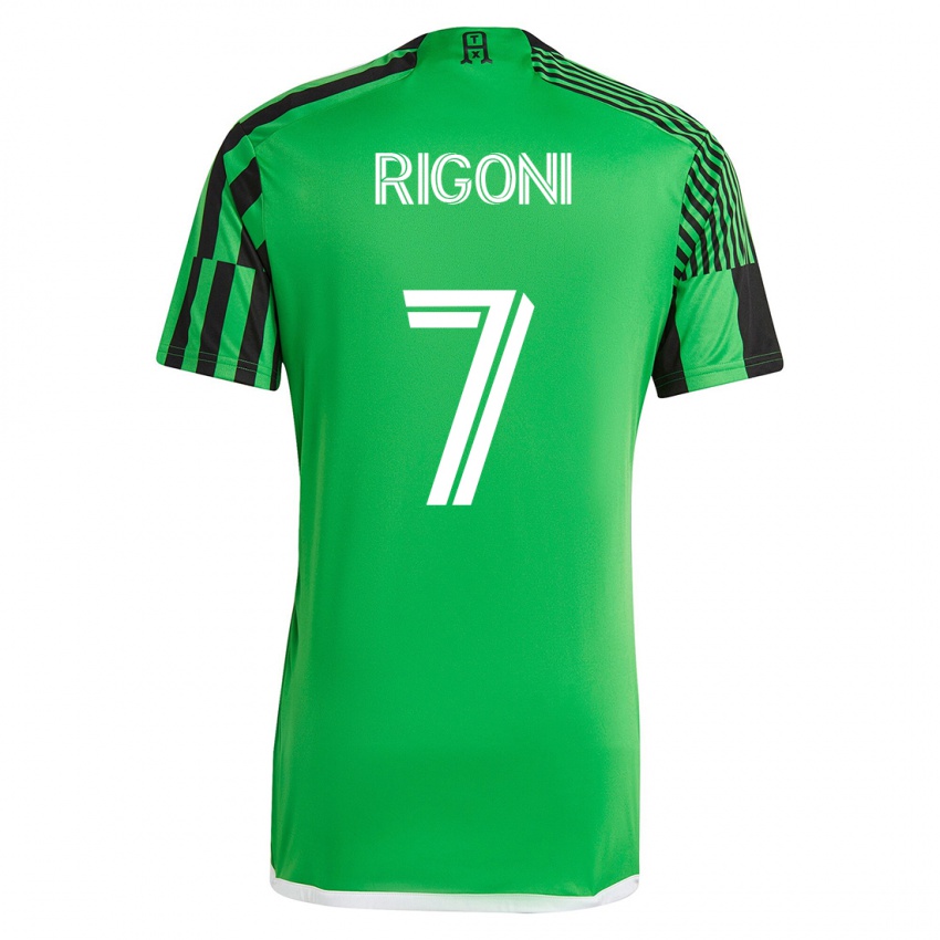 Dames Emiliano Rigoni #7 Groen Zwart Thuisshirt Thuistenue 2023/24 T-Shirt België