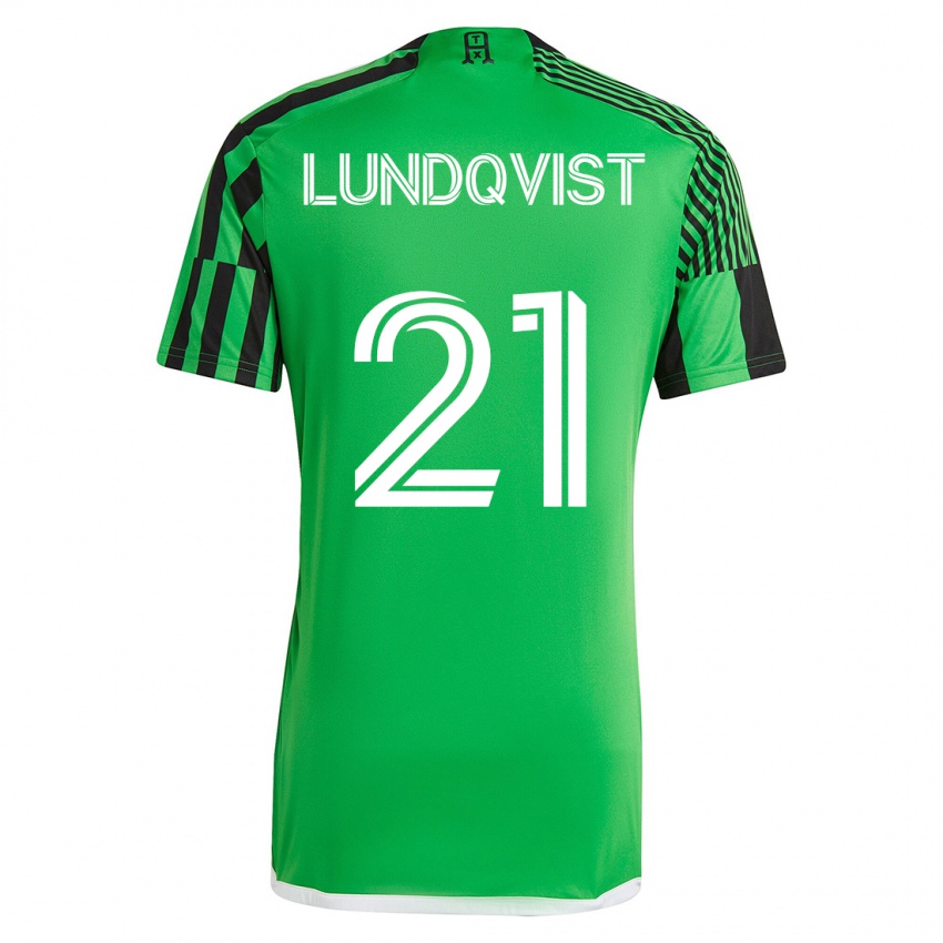 Dames Adam Lundqvist #21 Groen Zwart Thuisshirt Thuistenue 2023/24 T-Shirt België