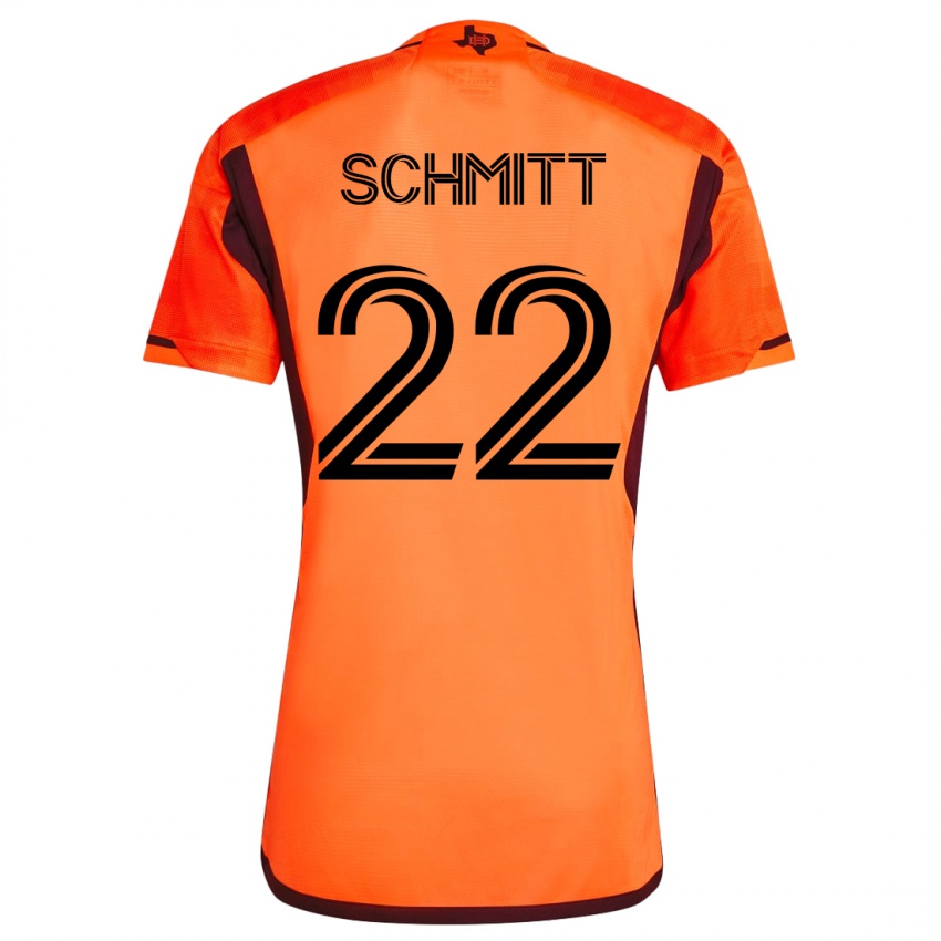 Dames Tate Schmitt #22 Oranje Thuisshirt Thuistenue 2023/24 T-Shirt België