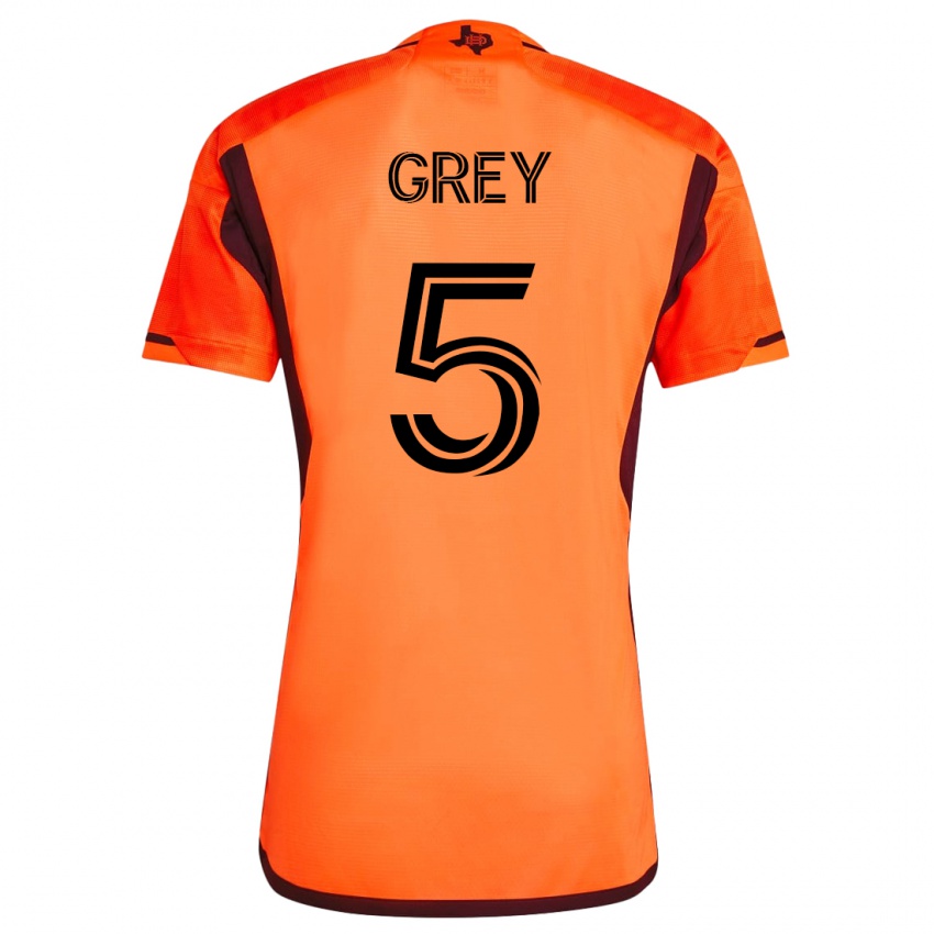 Dames Omar Grey #5 Oranje Thuisshirt Thuistenue 2023/24 T-Shirt België