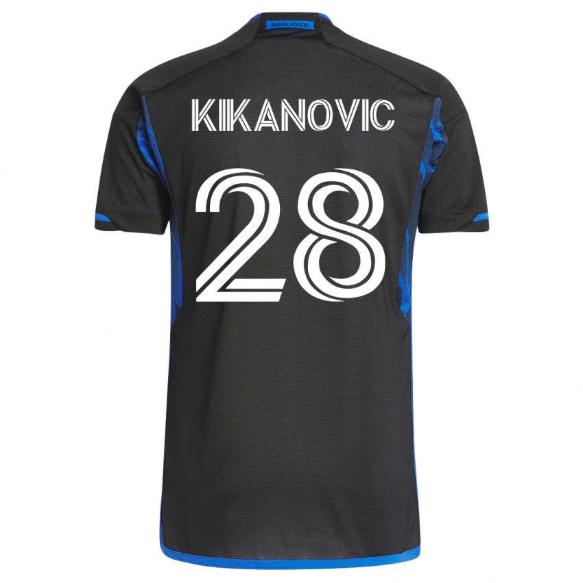 Dames Benjamin Kikanovic #28 Blauw Zwart Thuisshirt Thuistenue 2023/24 T-Shirt België