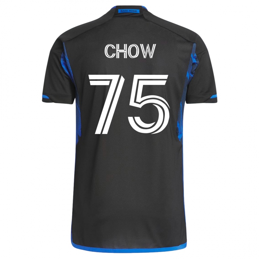 Dames Alex Chow #75 Blauw Zwart Thuisshirt Thuistenue 2023/24 T-Shirt België