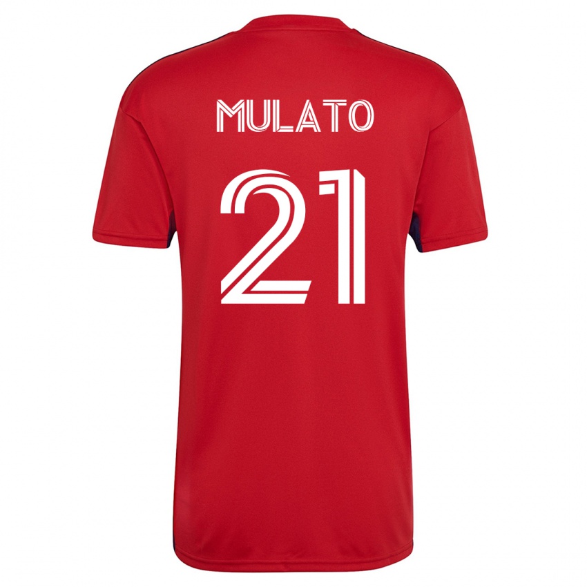 Dames José Mulato #21 Rood Thuisshirt Thuistenue 2023/24 T-Shirt België