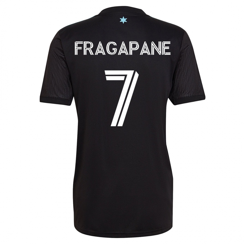Dames Franco Fragapane #7 Zwart Thuisshirt Thuistenue 2023/24 T-Shirt België