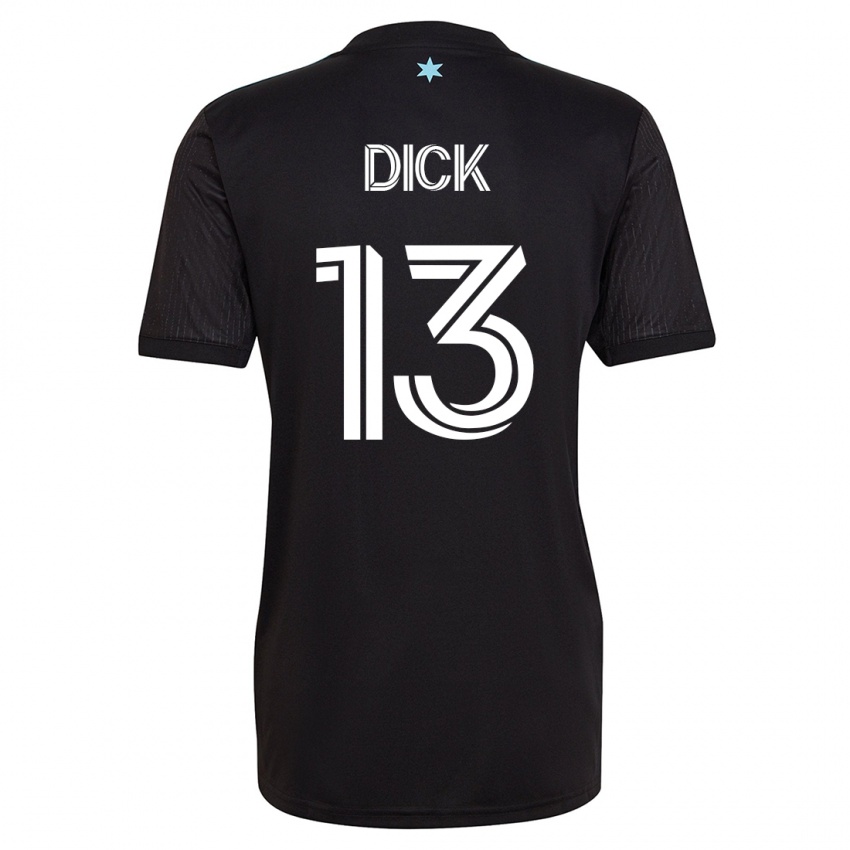 Dames Eric Dick #13 Zwart Thuisshirt Thuistenue 2023/24 T-Shirt België