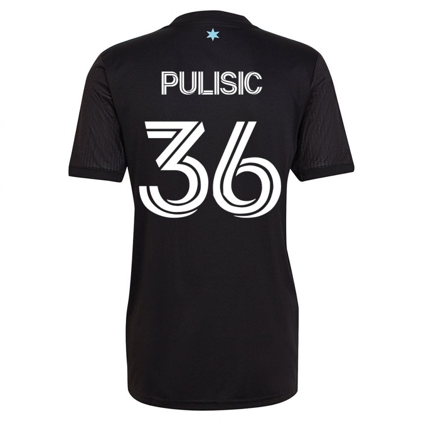 Dames Will Pulisic #36 Zwart Thuisshirt Thuistenue 2023/24 T-Shirt België