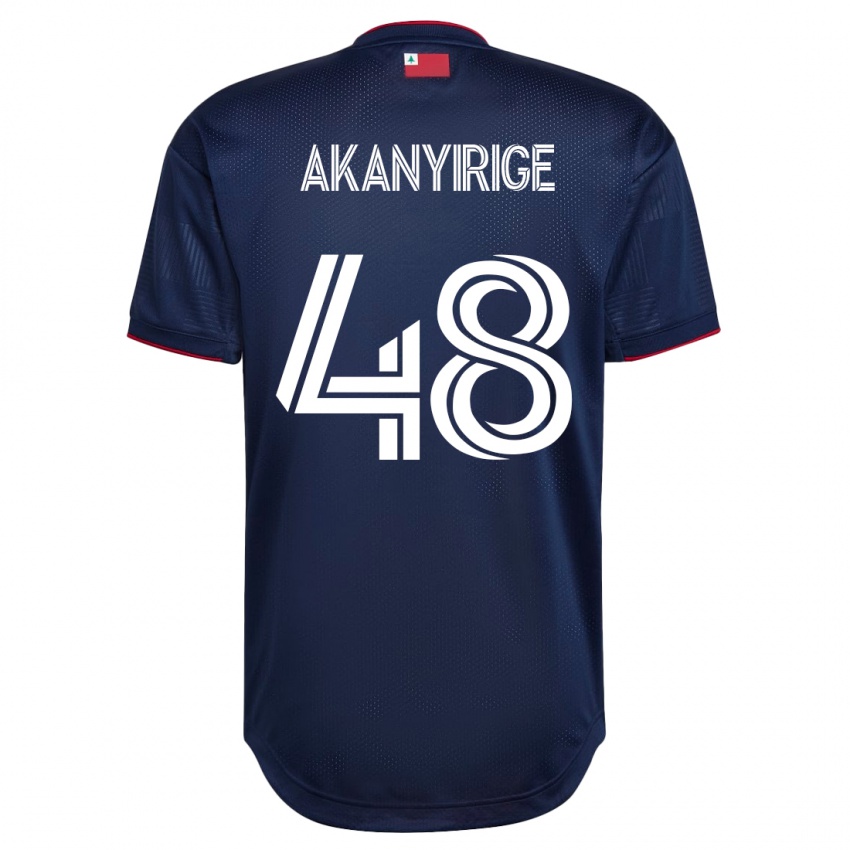 Dames Jacob Akanyirige #48 Marine Thuisshirt Thuistenue 2023/24 T-Shirt België