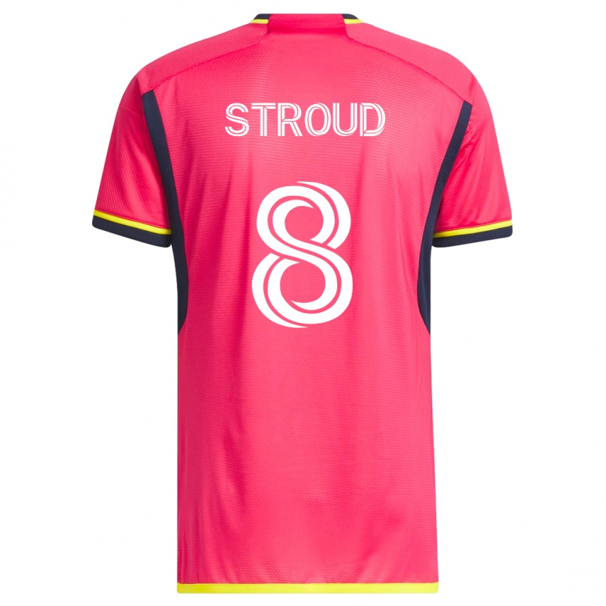 Dames Jared Stroud #8 Roze Thuisshirt Thuistenue 2023/24 T-Shirt België