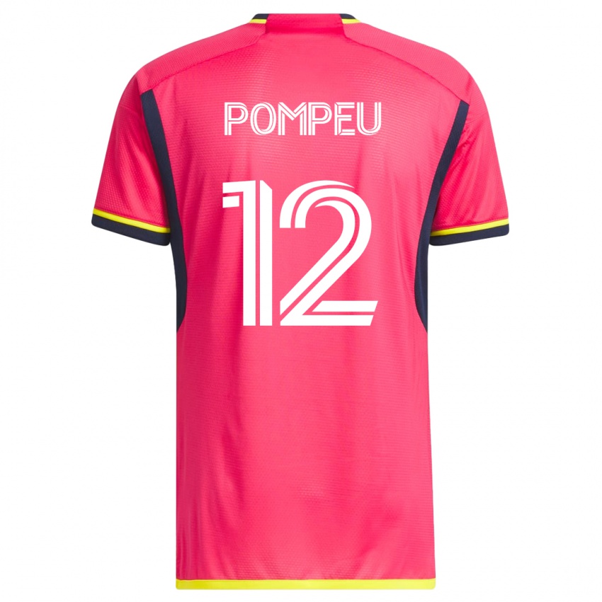 Dames Célio Pompeu #12 Roze Thuisshirt Thuistenue 2023/24 T-Shirt België