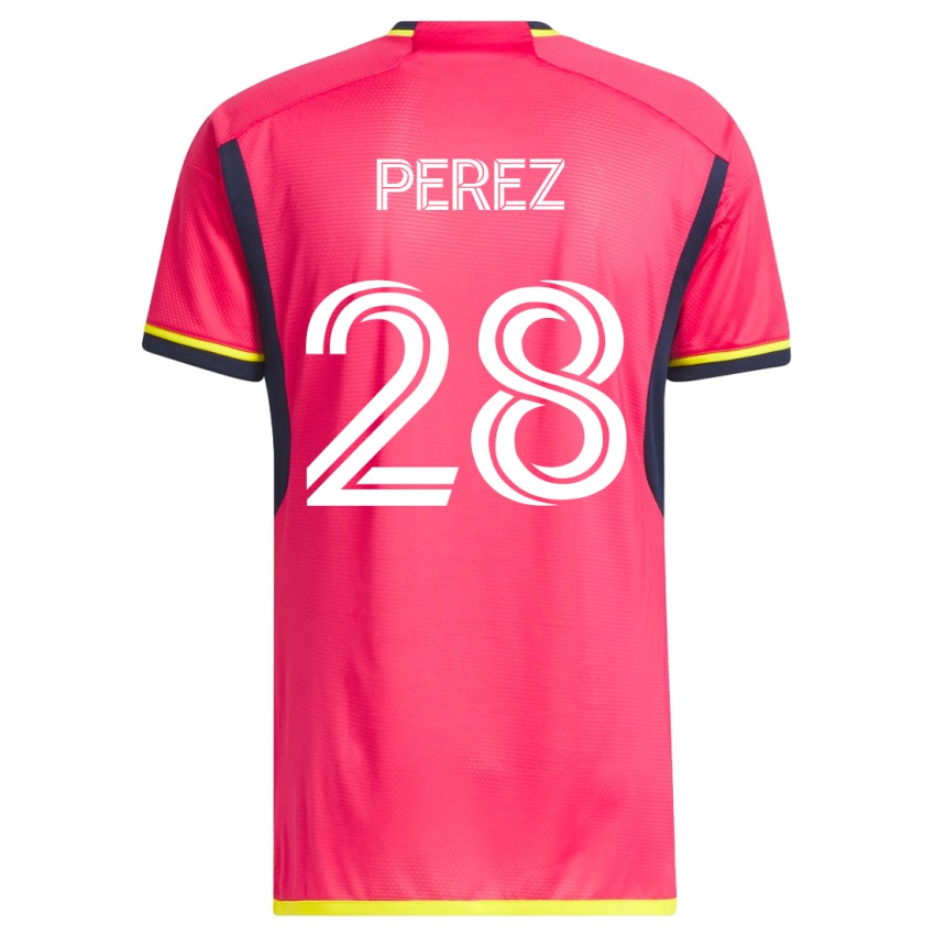 Dames Miguel Perez #28 Roze Thuisshirt Thuistenue 2023/24 T-Shirt België