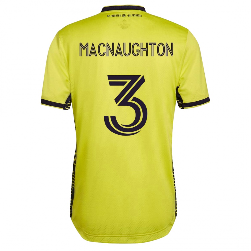 Dames Lukas Macnaughton #3 Geel Thuisshirt Thuistenue 2023/24 T-Shirt België