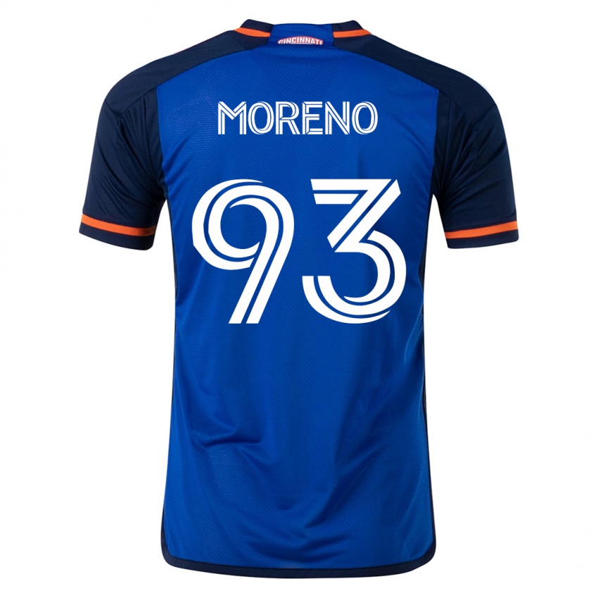 Dames Júnior Moreno #93 Blauw Thuisshirt Thuistenue 2023/24 T-Shirt België