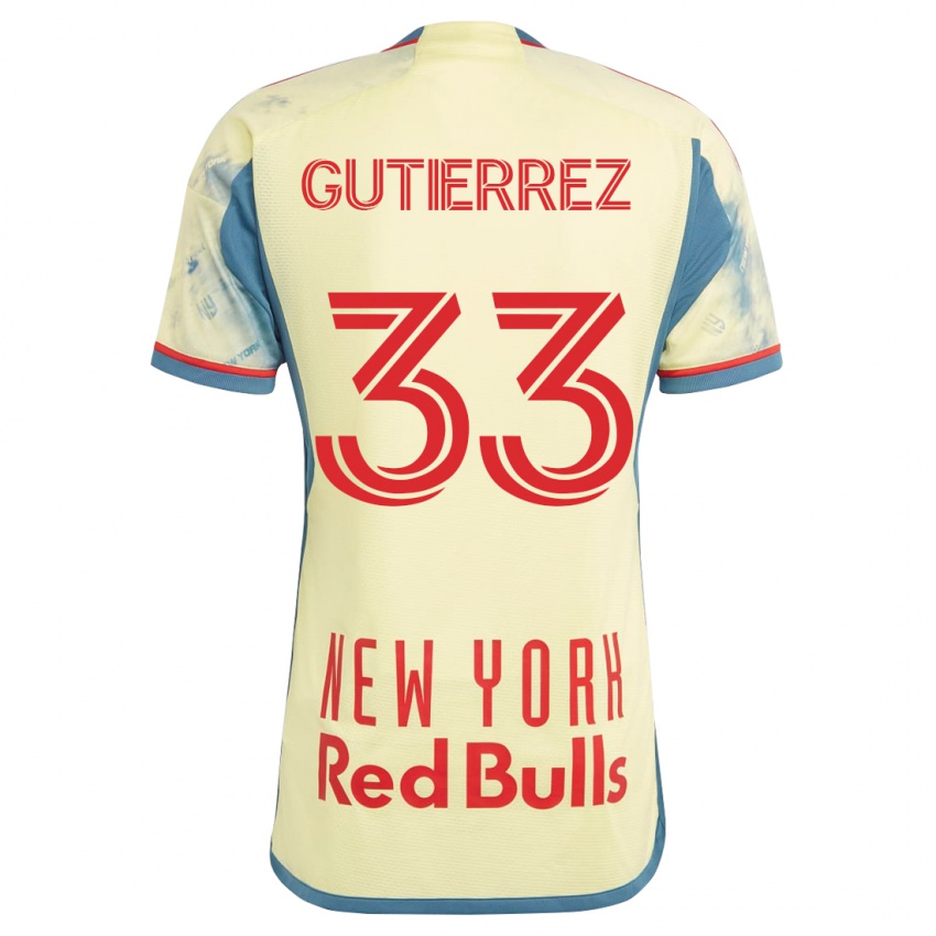 Dames Juan Gutierrez #33 Geel Thuisshirt Thuistenue 2023/24 T-Shirt België