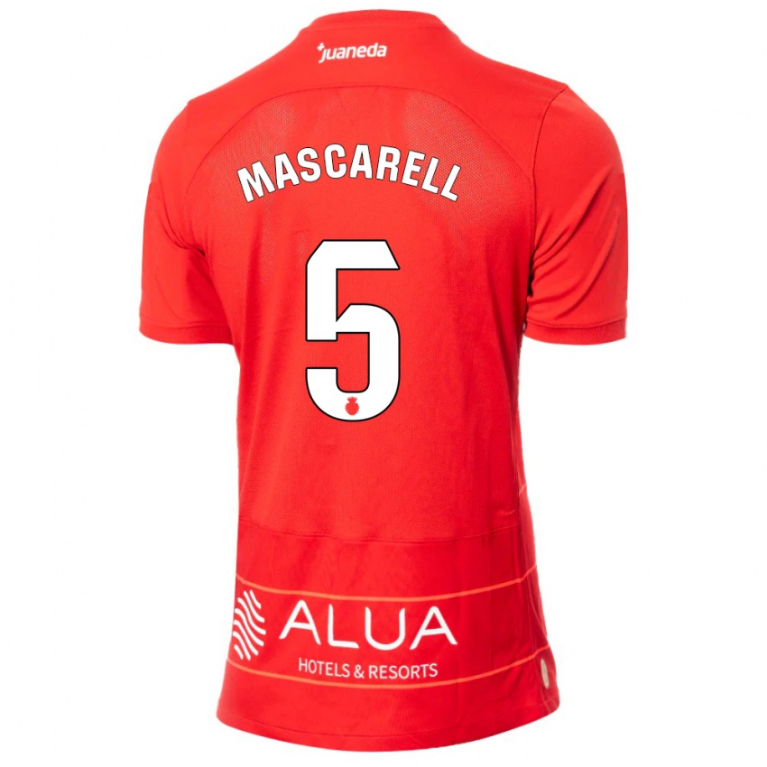 Dames Omar Mascarell #5 Rood Thuisshirt Thuistenue 2023/24 T-Shirt België