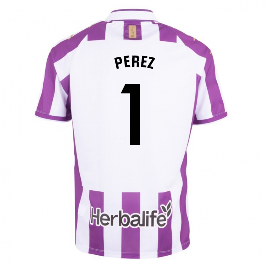 Dames Fer Pérez #1 Paars Thuisshirt Thuistenue 2023/24 T-Shirt België