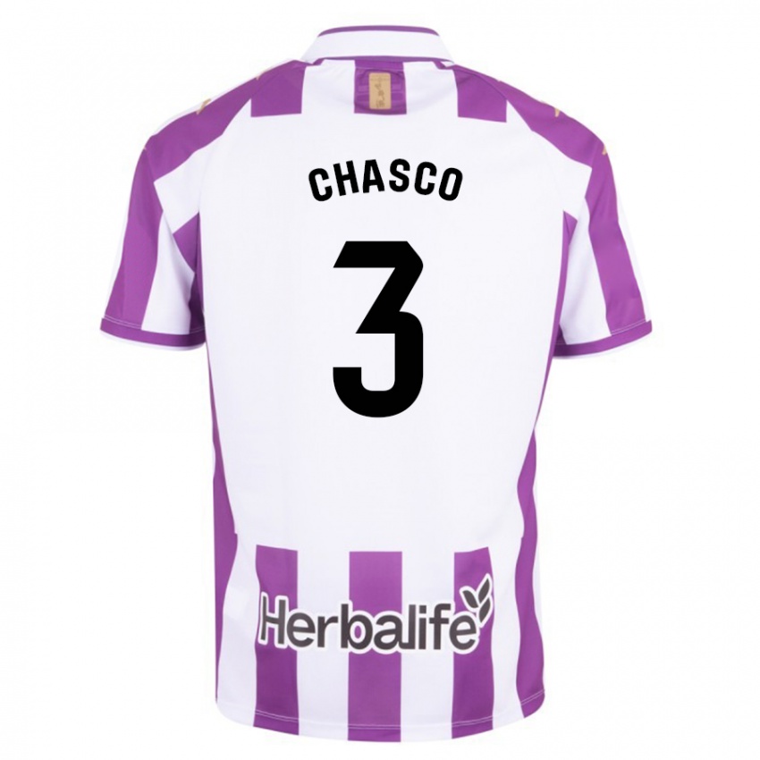 Dames Raúl Chasco #3 Paars Thuisshirt Thuistenue 2023/24 T-Shirt België