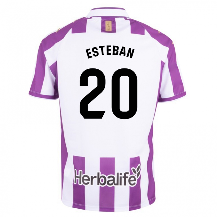 Damen Sergio Esteban #20 Lila Heimtrikot Trikot 2023/24 T-Shirt Belgien