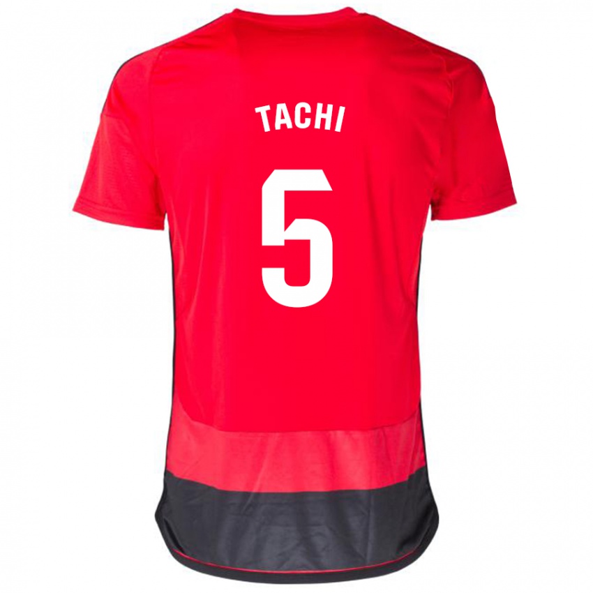 Dames Tachi #5 Rood Zwart Thuisshirt Thuistenue 2023/24 T-Shirt België