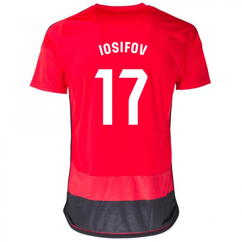 Dames Nikita Iosifov #17 Rood Zwart Thuisshirt Thuistenue 2023/24 T-Shirt België