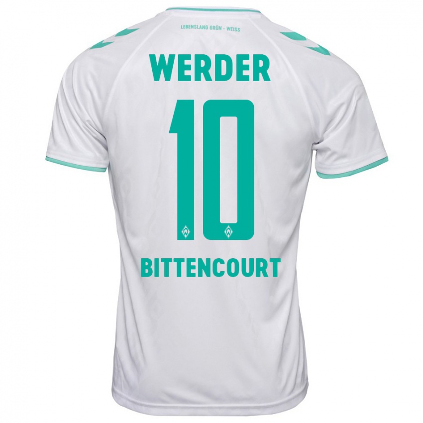 Damen Leonardo Bittencourt #10 Weiß Auswärtstrikot Trikot 2023/24 T-Shirt Belgien