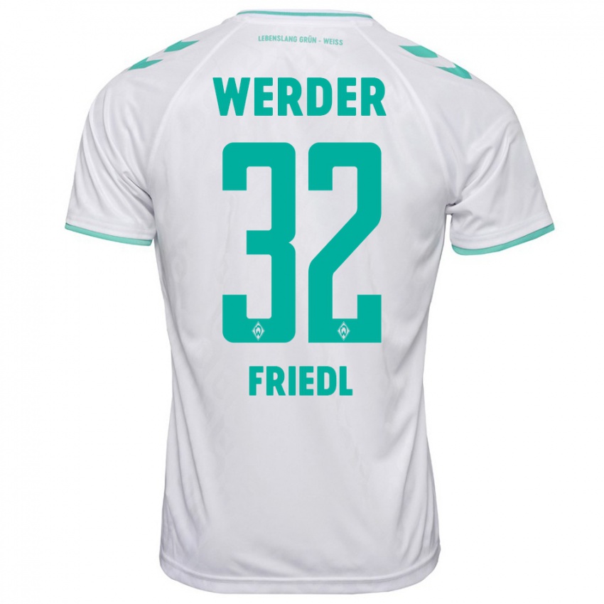 Damen Marco Friedl #32 Weiß Auswärtstrikot Trikot 2023/24 T-Shirt Belgien