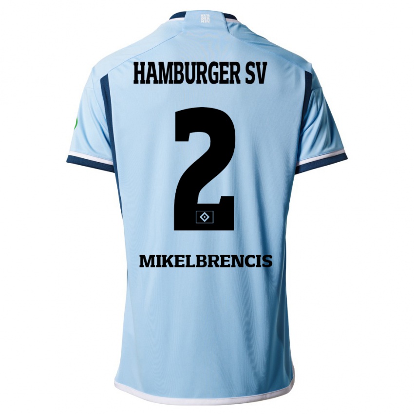 Damen William Mikelbrencis #2 Blau Auswärtstrikot Trikot 2023/24 T-Shirt Belgien