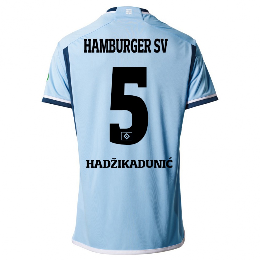 Dames Dennis Hadzikadunic #5 Blauw Uitshirt Uittenue 2023/24 T-Shirt België