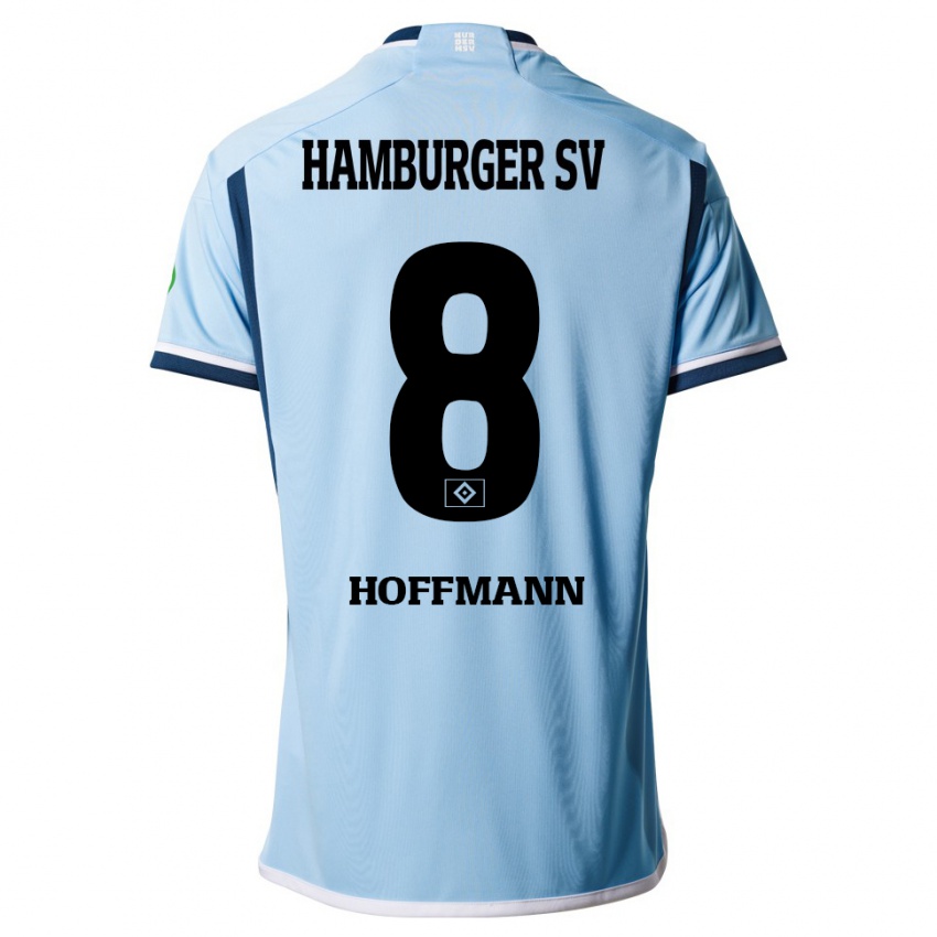 Damen Nick Hoffmann #8 Blau Auswärtstrikot Trikot 2023/24 T-Shirt Belgien