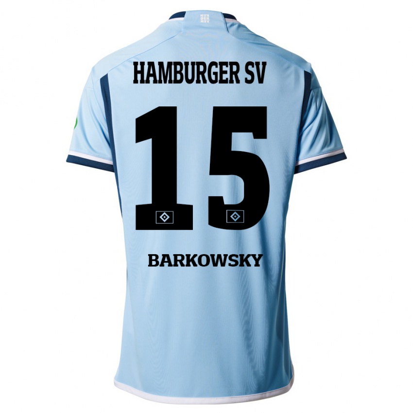 Damen Finn Barkowsky #15 Blau Auswärtstrikot Trikot 2023/24 T-Shirt Belgien