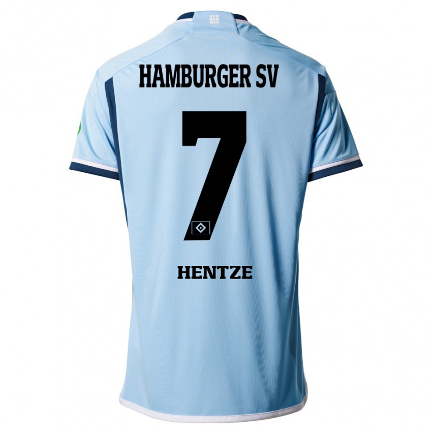 Damen Tanita-Tammy Hentze #7 Blau Auswärtstrikot Trikot 2023/24 T-Shirt Belgien