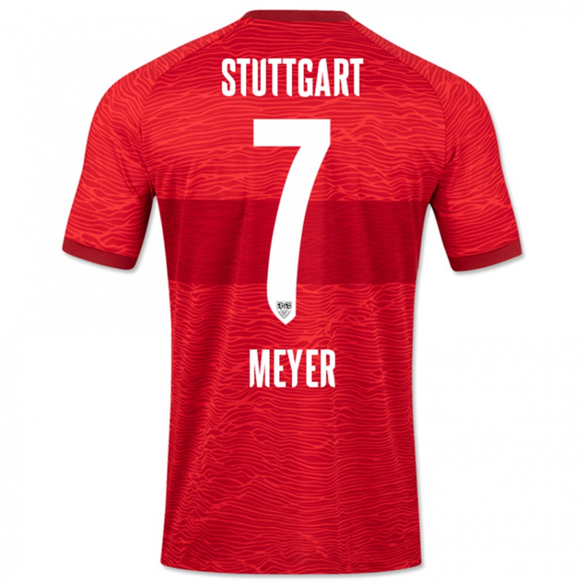 Dames Jordan Meyer #7 Rood Uitshirt Uittenue 2023/24 T-Shirt België