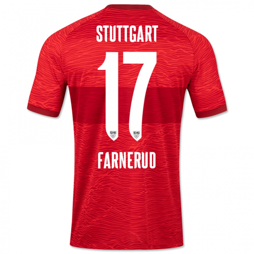 Dames Colin Farnerud #17 Rood Uitshirt Uittenue 2023/24 T-Shirt België