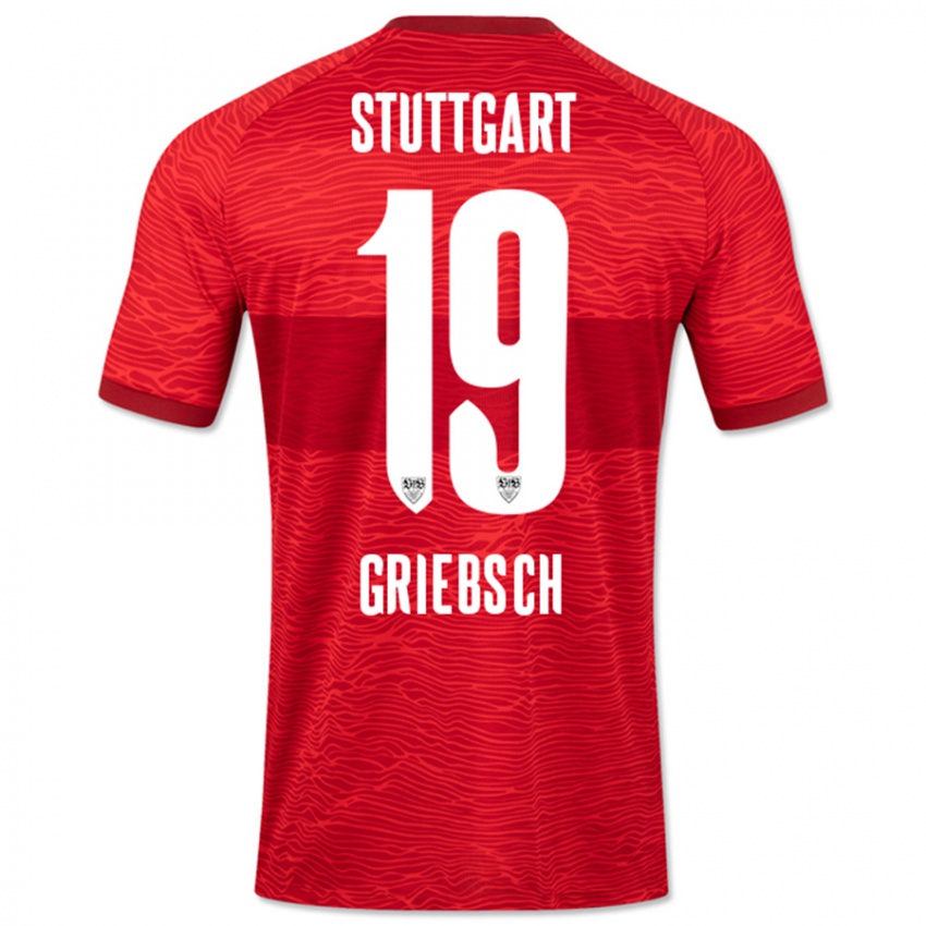 Dames Lukas Griebsch #19 Rood Uitshirt Uittenue 2023/24 T-Shirt België