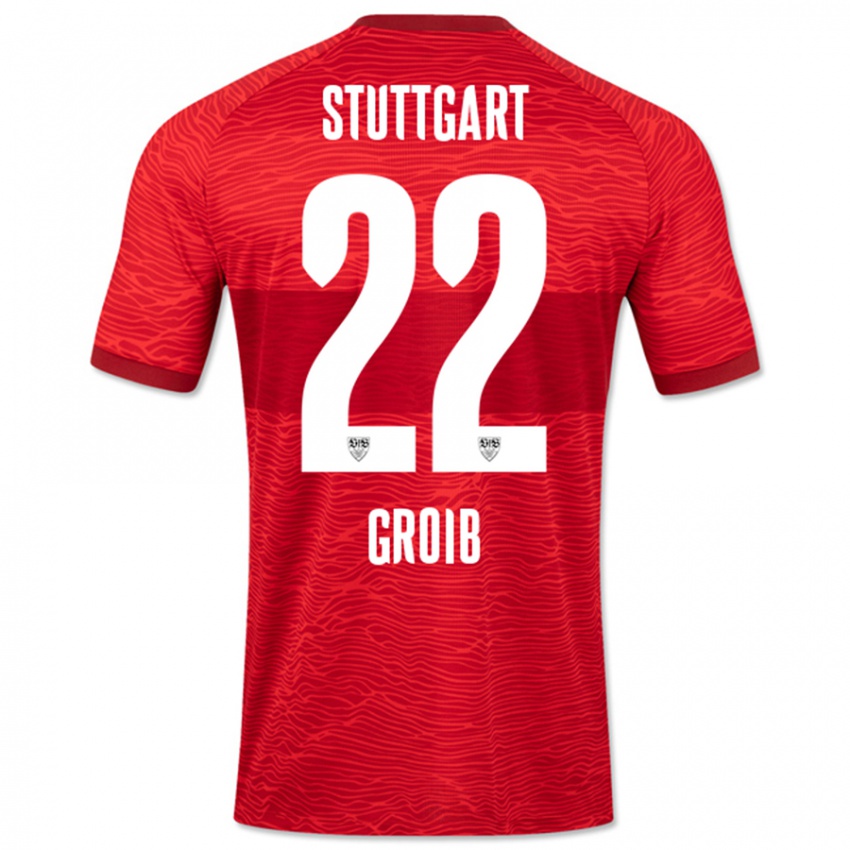 Dames Alexander Groiß #22 Rood Uitshirt Uittenue 2023/24 T-Shirt België