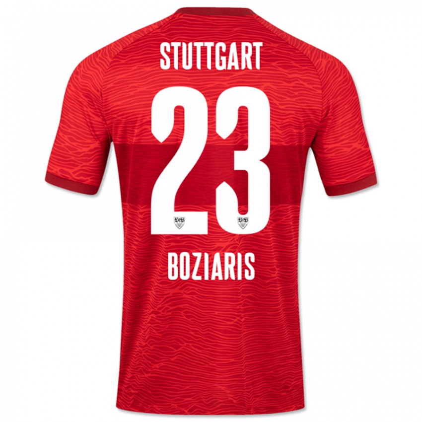 Dames Giannis Boziaris #23 Rood Uitshirt Uittenue 2023/24 T-Shirt België